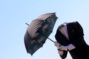 the headless man, the mystery man, the invisible man, walk about performance, walk around performance