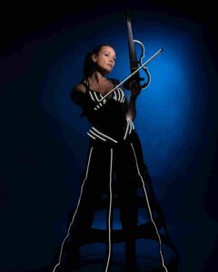 electric violin, lighting violin, lighted violin, french riviera violin